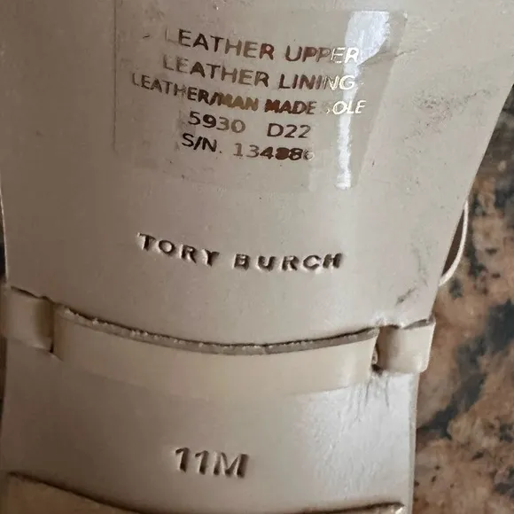 Tory BurchKnotted Leather Ankle-Tie Sandals New Cream