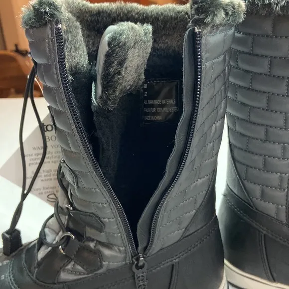 Totes Adventure Gear Snow Boots Thermolite in Black NWT Size 6