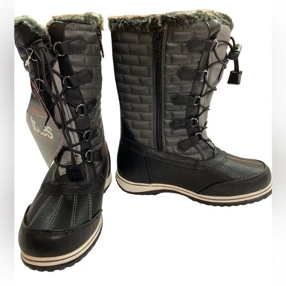 Totes Adventure Gear Snow Boots Thermolite in Black NWT Size 6