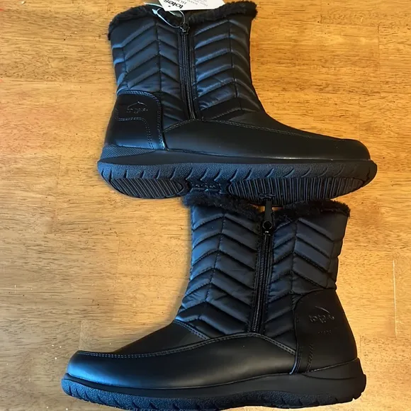 Totes Jarablack Black Thermolite Waterproof Winter Boots Womens Size 10 Medium