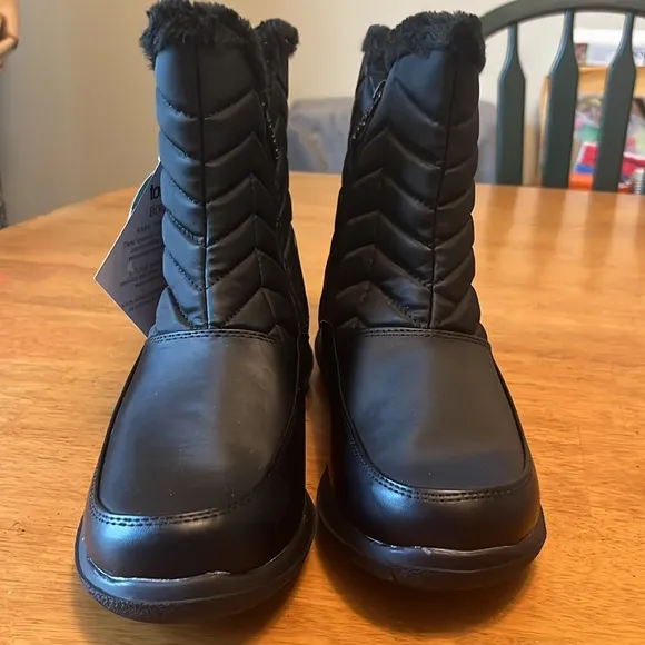 Totes Jarablack Black Thermolite Waterproof Winter Boots Womens Size 10 Medium