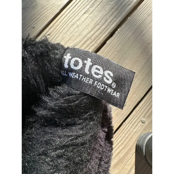 Totes Snow Boots Winter Faux Fur Lined Black Boots Woman's‎  Size 8M