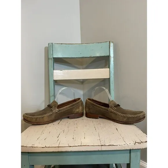 Trask Sawyer Loafers Size 9 Light Brown Slip-on 30-0855 Men’s Leather Knot