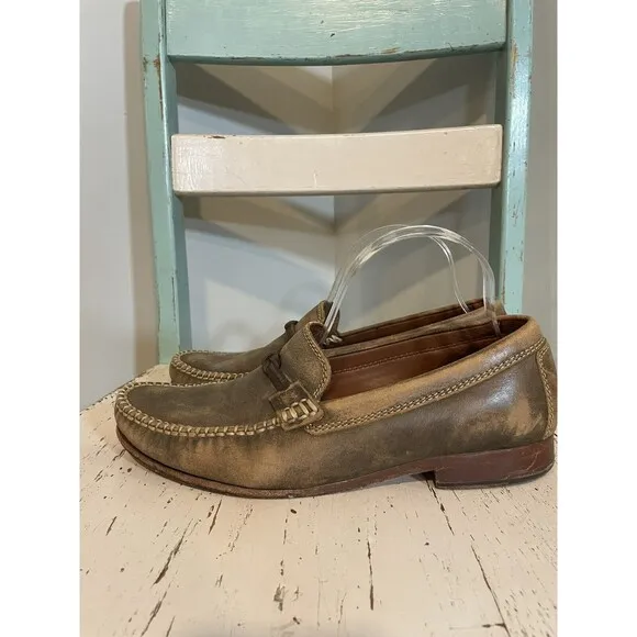 Trask Sawyer Loafers Size 9 Light Brown Slip-on 30-0855 Men’s Leather Knot