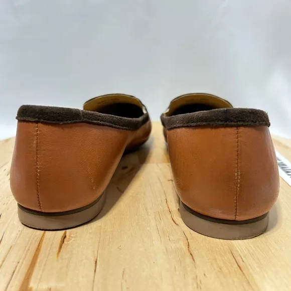 Trotters Womens Brown Leather Hannah Flats NWOB - Size 9.5