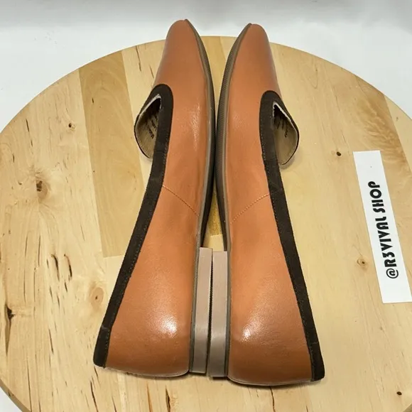 Trotters Womens Brown Leather Hannah Flats NWOB - Size 9.5