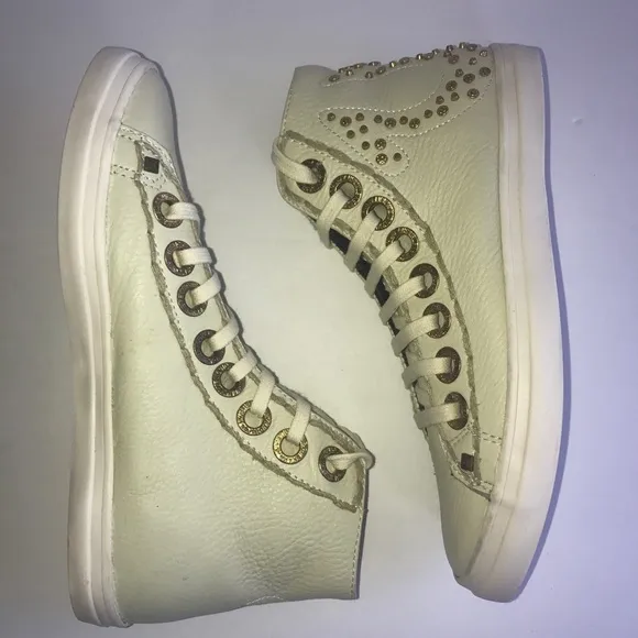 True Religion With Gold Stids Sneakers High Top