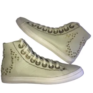 True Religion With Gold Stids Sneakers High Top