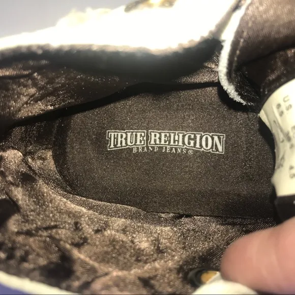 True Religion With Gold Stids Sneakers High Top