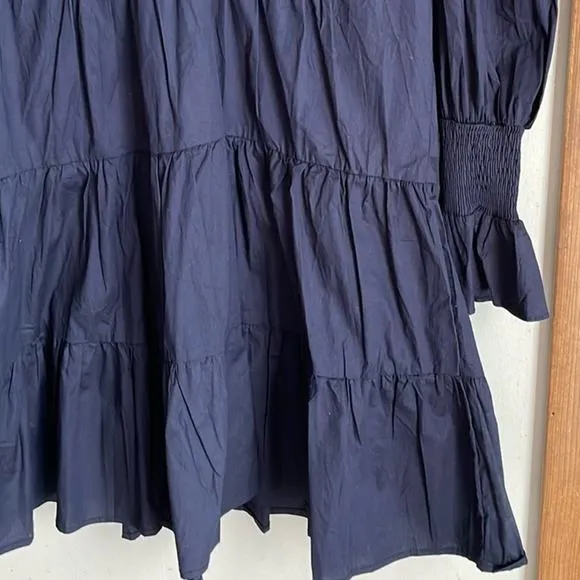 TUCKERNUCK POMANDER PLACE Navy Cotton Poplin Kenzo Dress