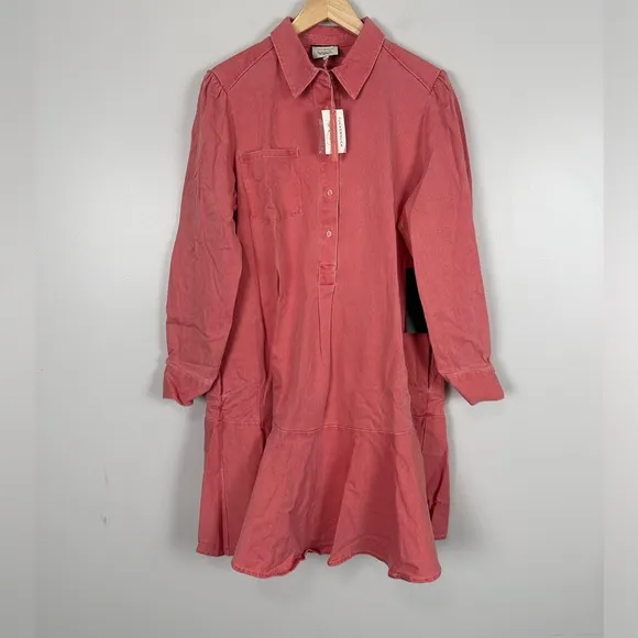TUCKERNUCK X NANTUCKET REDS Nantucket Red Stretch Twill Callahan Shirt Dress