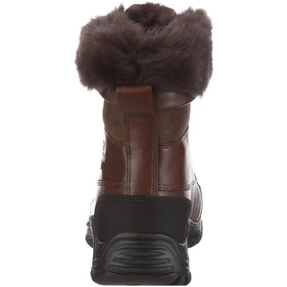 UGG Adirondack II 5446 Womens Obsidian Leather Mid Calf Snow Boots - Size 6