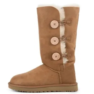 UGG Australia Bailey Button Triplet II Tall Boots 6 Chestnut Super Soft
