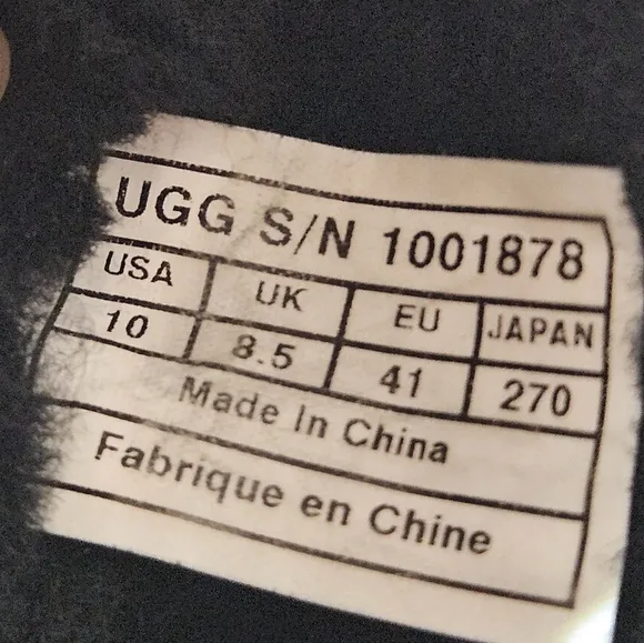 UGG Black Suede Etta Boots Zipper Sides Fur Lined Knee High Women's 10