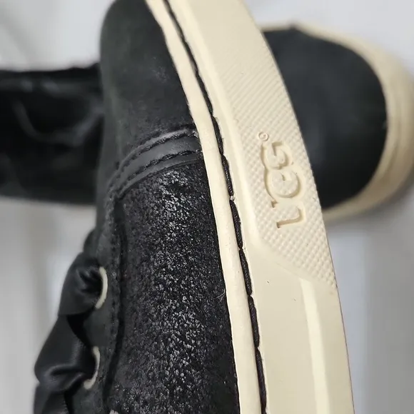 UGG Blaney Crystal Embellished High Top Leather Casual sneakers (w size 10)