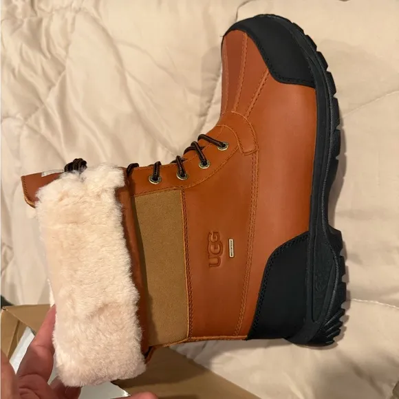 UGG Brown and Black Insulated Rain &amp; Snow Boots