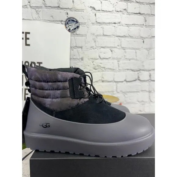 UGG Classic Mini Lace WEA Smokescreen Boots Guard Mens 9 Black Insulated NEW BOX
