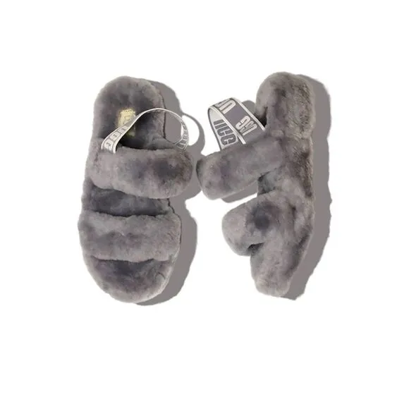 Urban Outfitters x UGG Oh Yeah Sheepskin Shearling Fur Slide Sandals Lavender