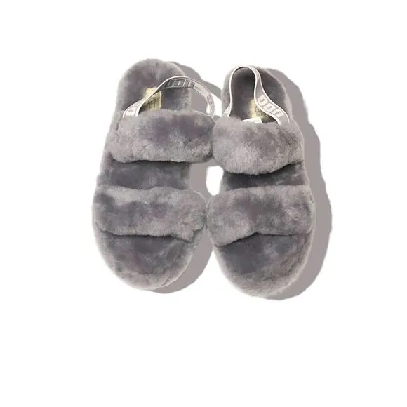 Urban Outfitters x UGG Oh Yeah Sheepskin Shearling Fur Slide Sandals Lavender