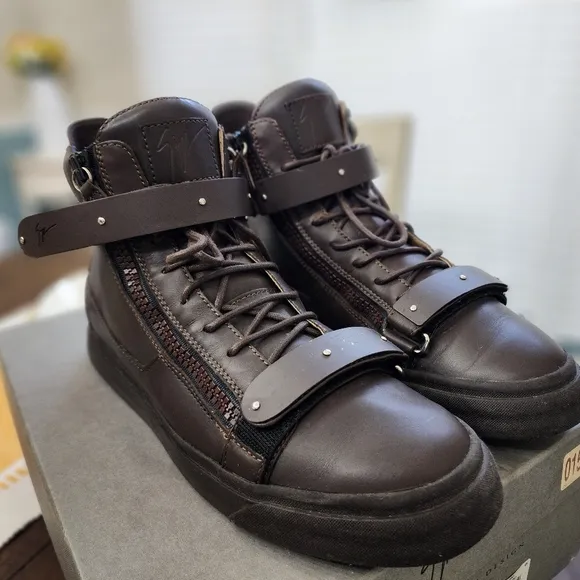 Used Giuseppe Zanotti Brown Sneakers with Chunky Sole