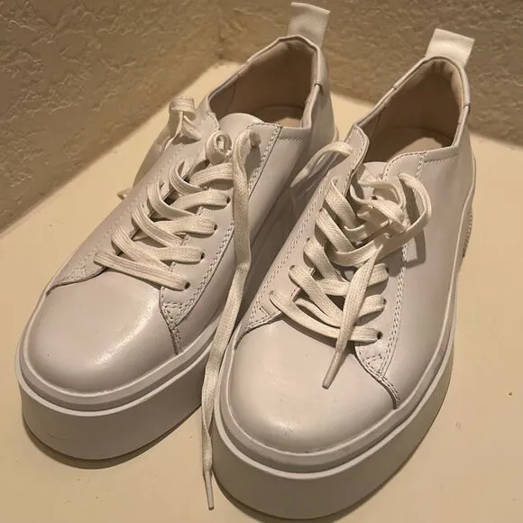 Vagabond Women's Size 40 Stacy Platform Sneakers White Leather Chunky Classic