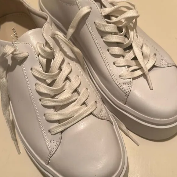 Vagabond Women's Size 40 Stacy Platform Sneakers White Leather Chunky Classic