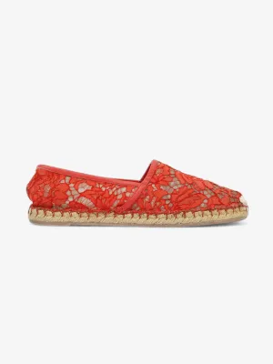 Valentino Lace Espadrille Red Lace EU 41 UK 8