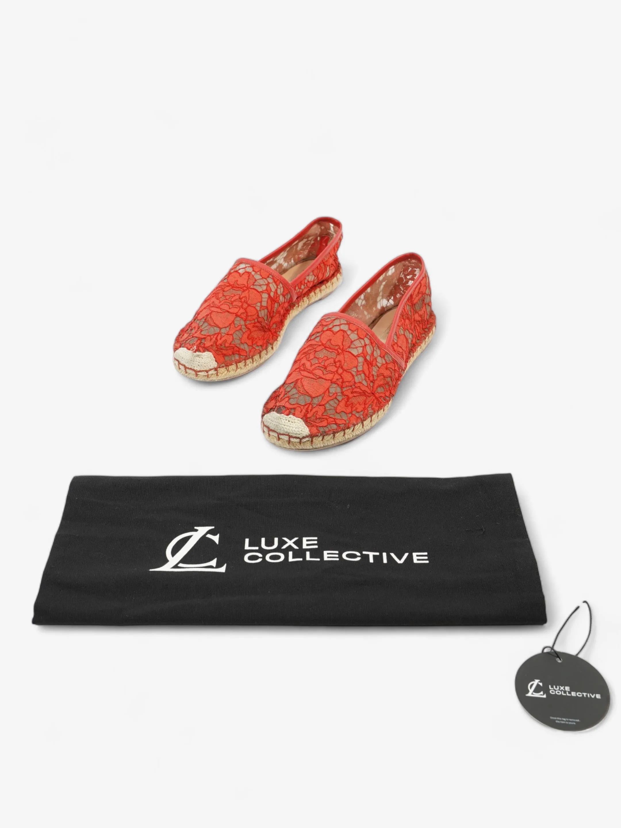 Valentino Lace Espadrille Red Lace EU 41 UK 8