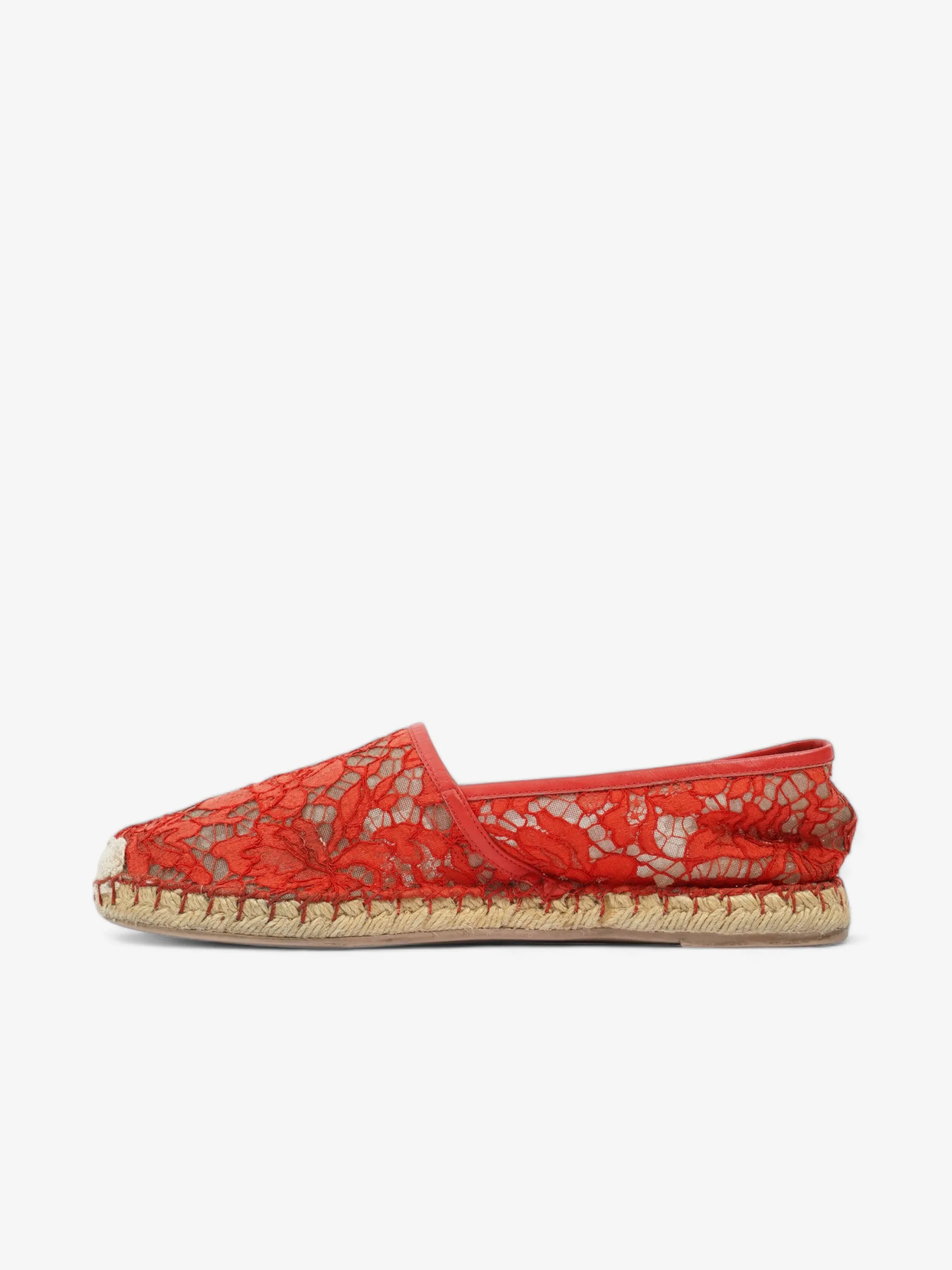 Valentino Lace Espadrille Red Lace EU 41 UK 8
