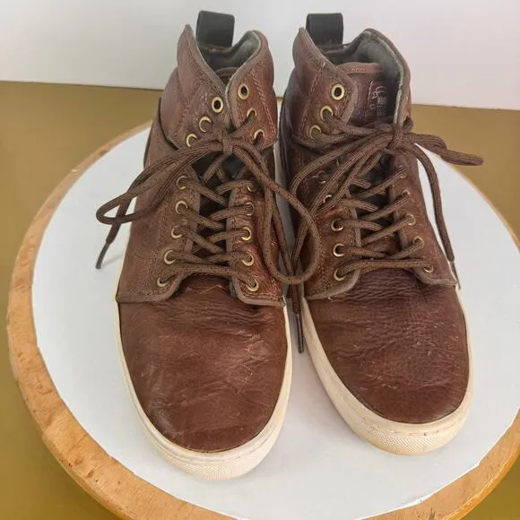Vans OTW Collection Alomar Brown Leather High Top Sneakers Indie Mens Size 8