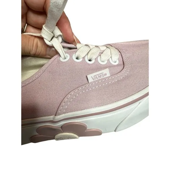 Vans Platform Sneakers Women 8.5 Lilac Authentic Stackform Flowers Daisies Retro