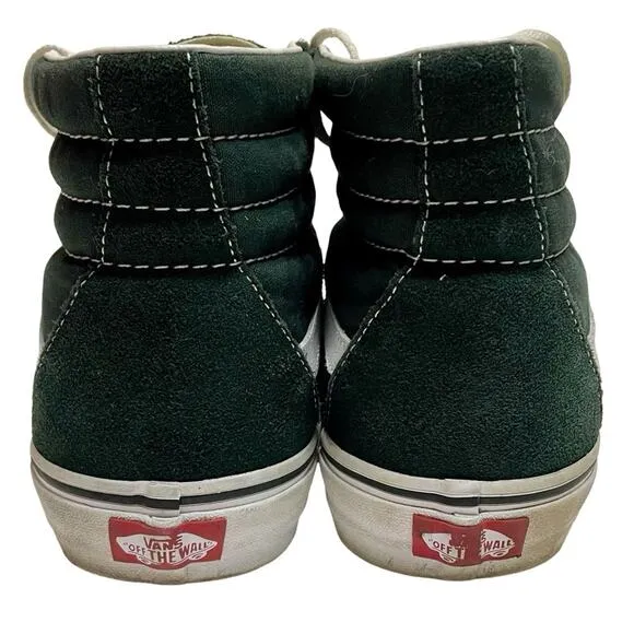 VANS Sk8 High Top Mens Dark Green Suede Sneakers Size 11