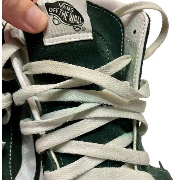 VANS Sk8 High Top Mens Dark Green Suede Sneakers Size 11
