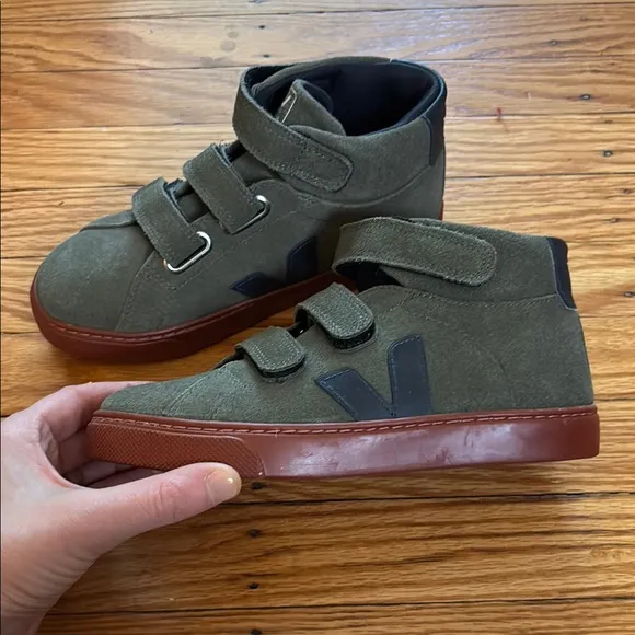 Veja Kids' Green High-Top Sneakers