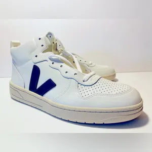 VEJA V-15 Men's Extra White / Nautico High Top Sneakers Size 11 M - Medium