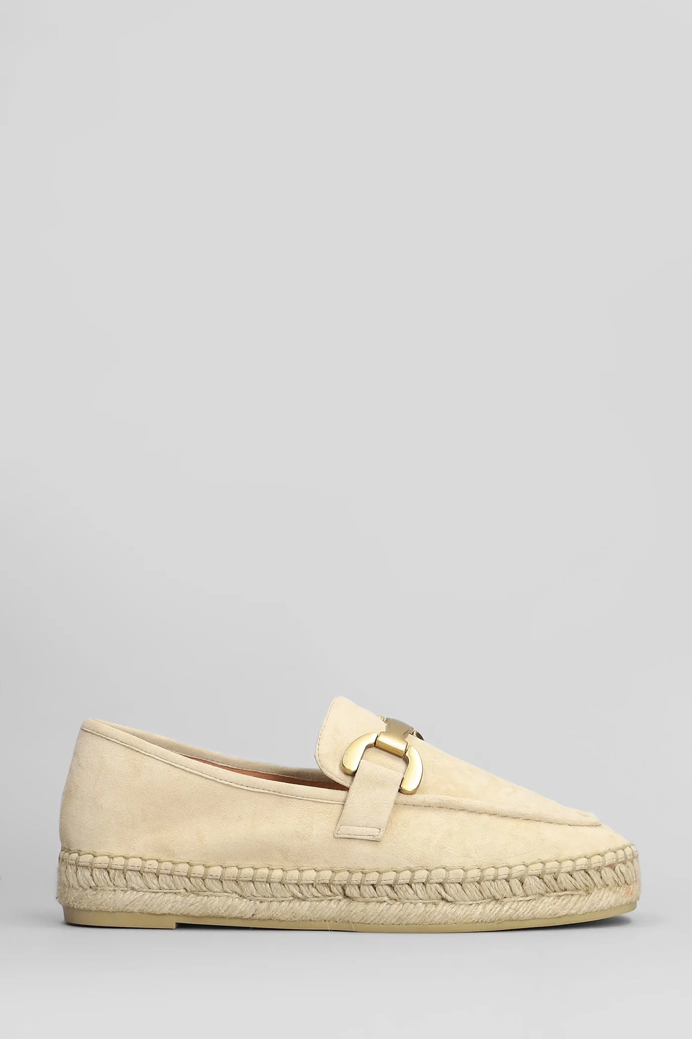 Vela Loafer Espadrilles in beige suede