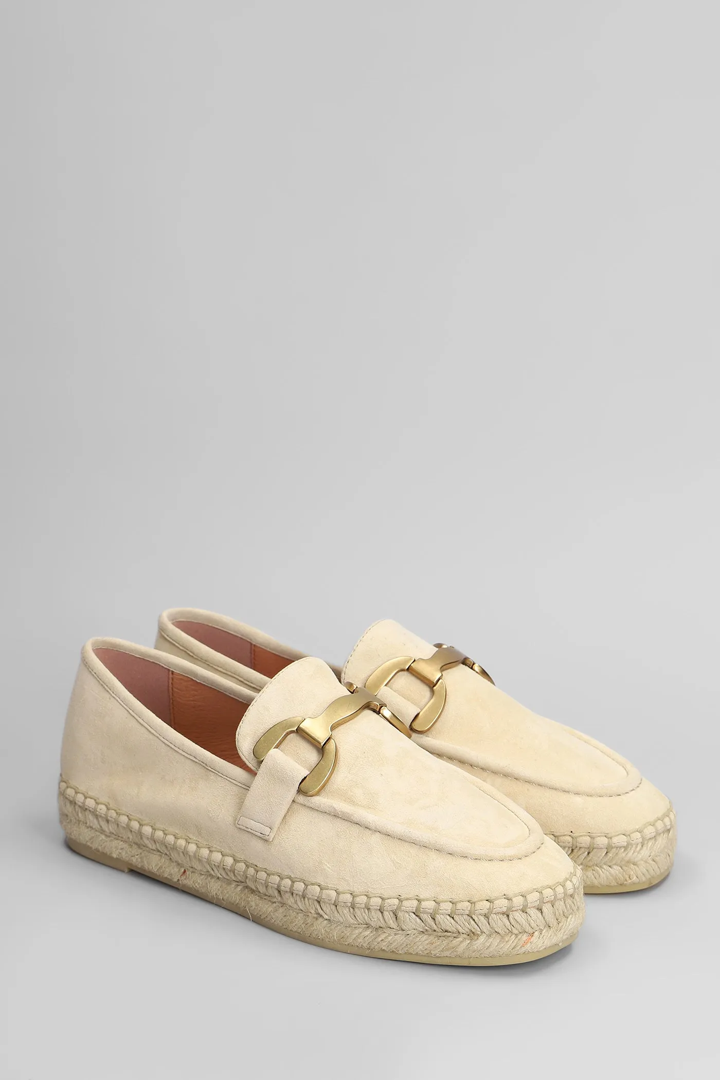 Vela Loafer Espadrilles in beige suede