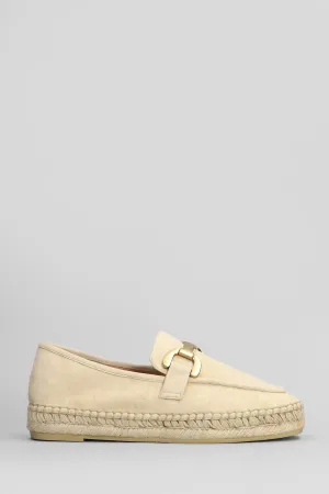 Vela Loafer Espadrilles in beige suede