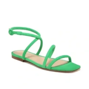 Veronica Beard Maci Green Flat Sandals Sz 8