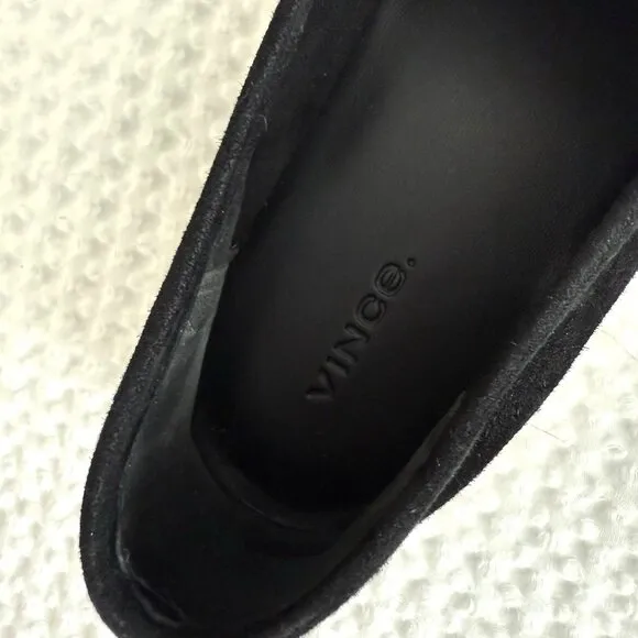 Vince Blair Suede Slip On Loafers Black Womens Size 10 Classic Travel Comfy