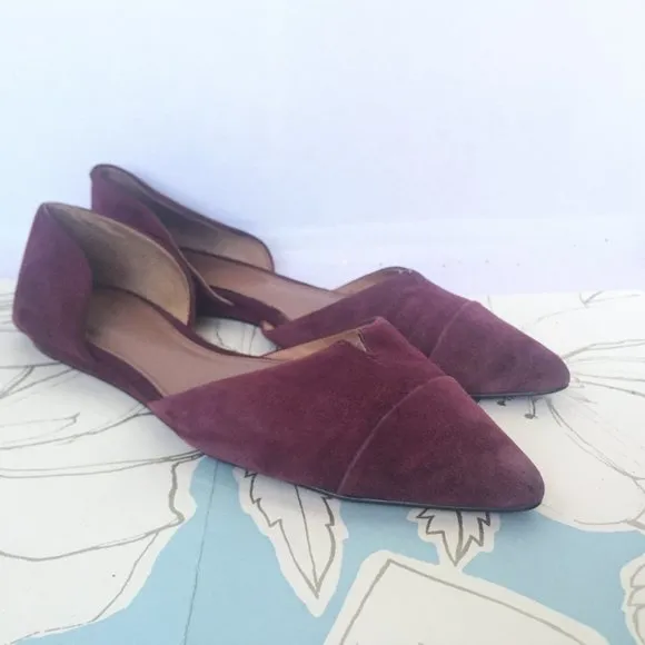 Vince Camuto Purple D'orsay Pointed Toe Flats 8.5