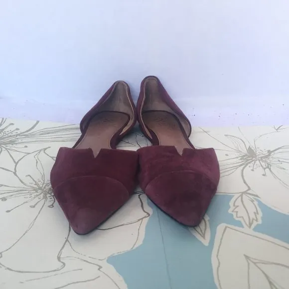 Vince Camuto Purple D'orsay Pointed Toe Flats 8.5