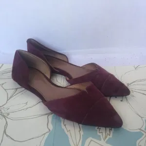 Vince Camuto Purple D'orsay Pointed Toe Flats 8.5