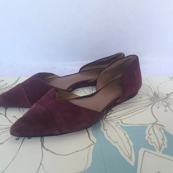 Vince Camuto Purple D'orsay Pointed Toe Flats 8.5