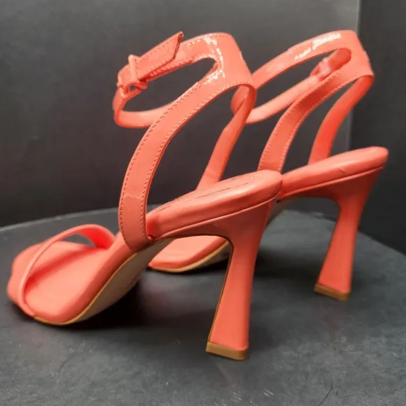 Vince Camuto sandals 10M red coral patent leather Penelopy heels strappy new$100