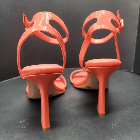 Vince Camuto sandals 10M red coral patent leather Penelopy heels strappy new$100