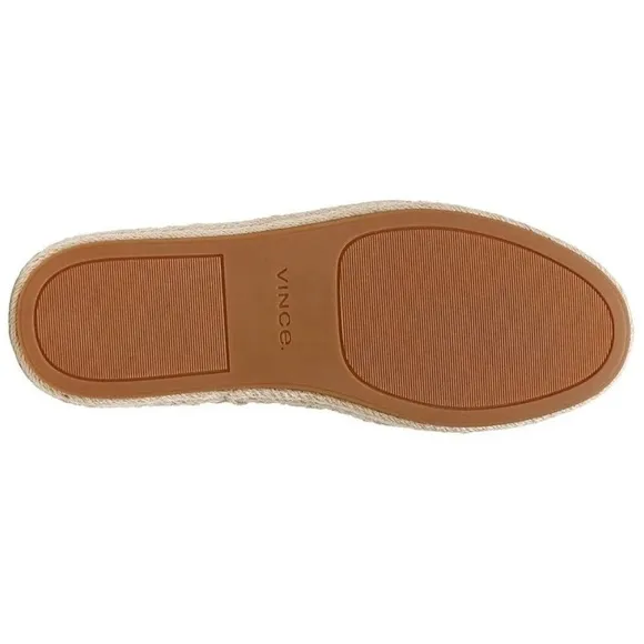 VINCE Ulla Hemp Leather Espadrille Platform Tan Mules SIZE 9.5 NWOT $230. NICE!