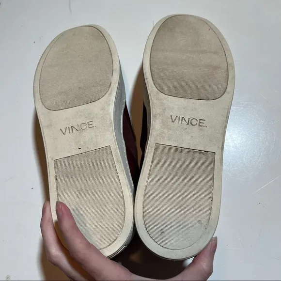 Vince Warren Micro Stretch Red Platform Sneakers