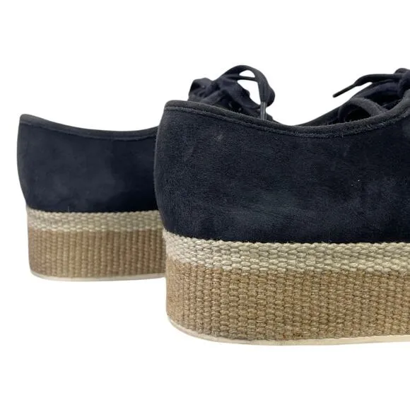 Vince Windell Low-top Platform Sneakers Blue Suede Size 6.5 Casual Chunky Trendy