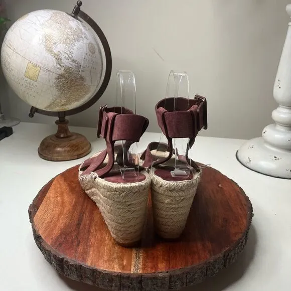 VINCE 9 Suede Platform Espadrilles